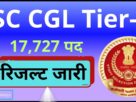 Ssc cgl tier ii result