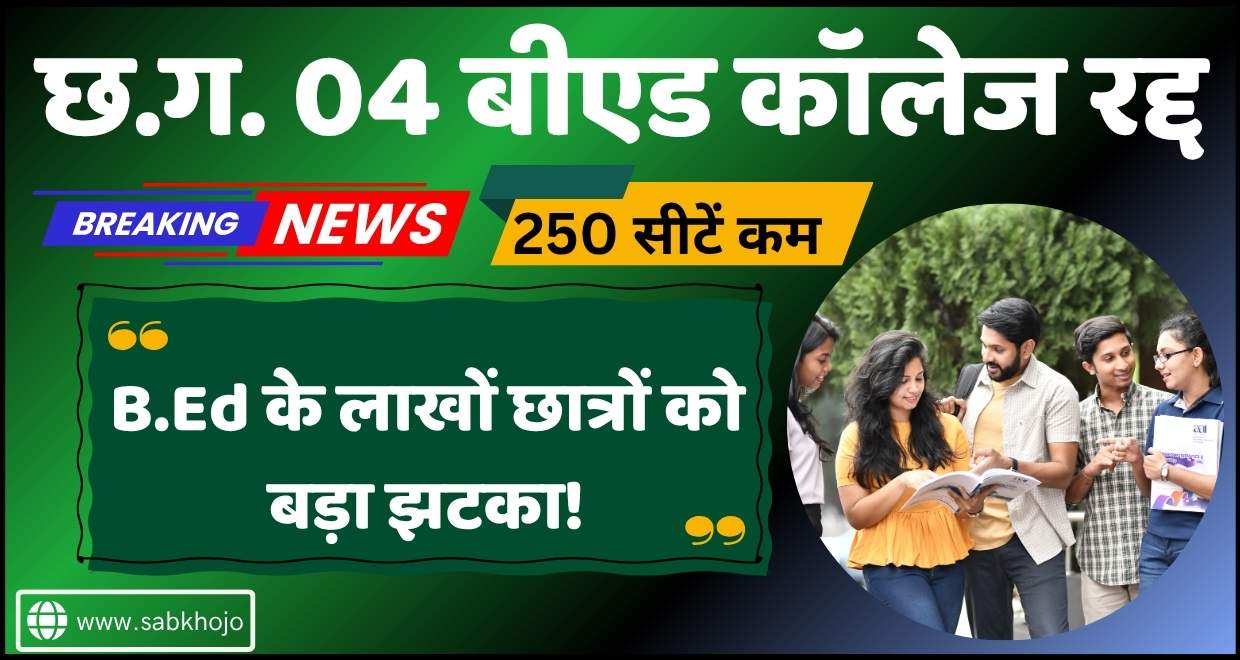CG B.Ed College Recognition Cancelled
