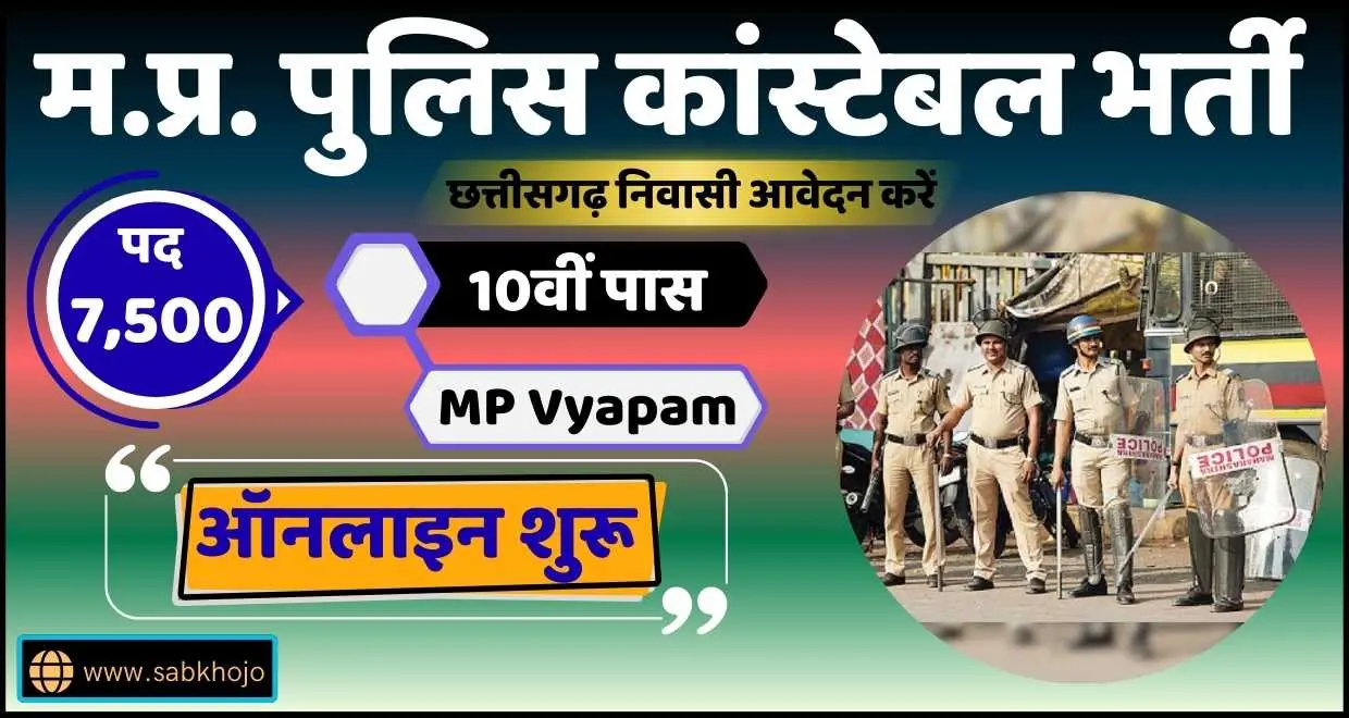 Mp police constable gd recruitment apply online 2025