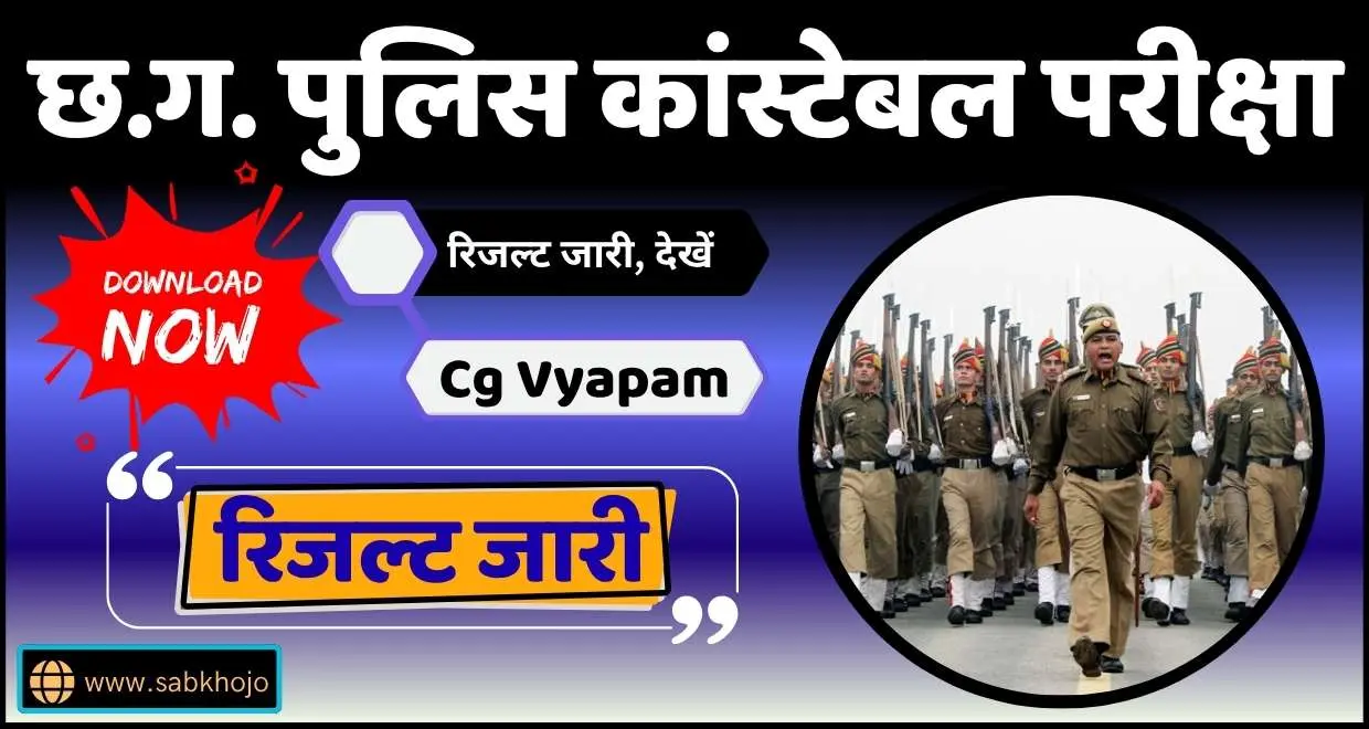 Cg police result 2025