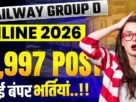 Railway grou d level 1 bharti online apply 2026