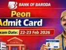 Bob office assistant exam admit card 2026