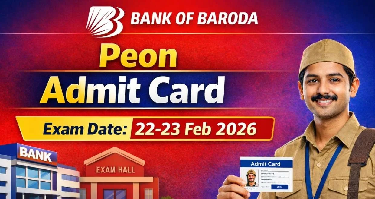 BOB Office Assistant Peon exam Admit card 2026