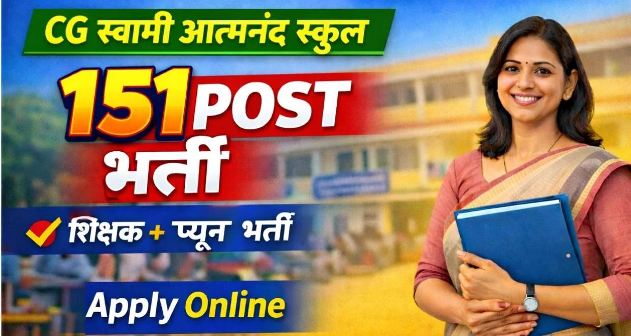 CG Swami Atmanand School teacher Recruitment 2026