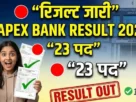 Cg vyapam apex bank result 2026