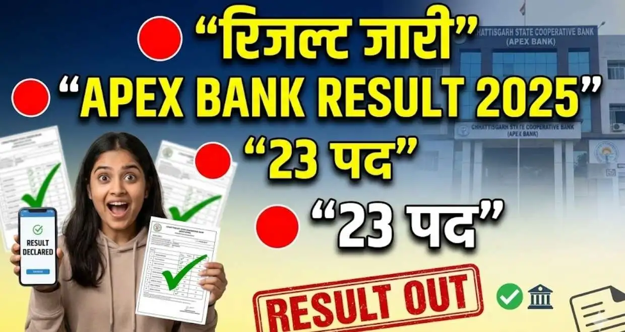 Cg vyapam apex bank result 2026