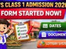 kvs class 1st admission online apply 2026