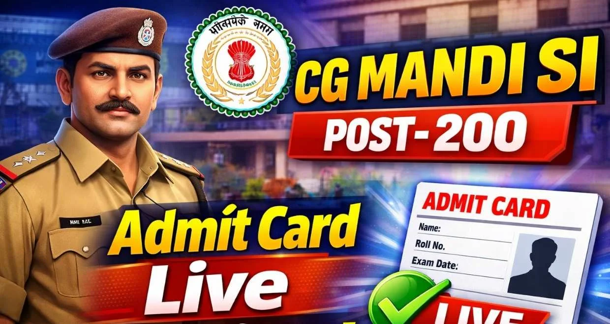 CG Vyapam Mandi SI Exam Admit Card 2026