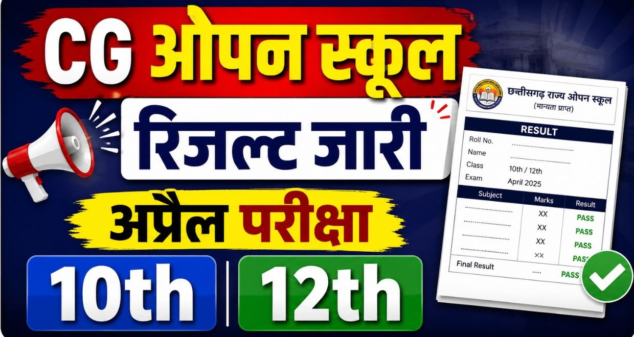 CG Open School April Exam Result Out 2026