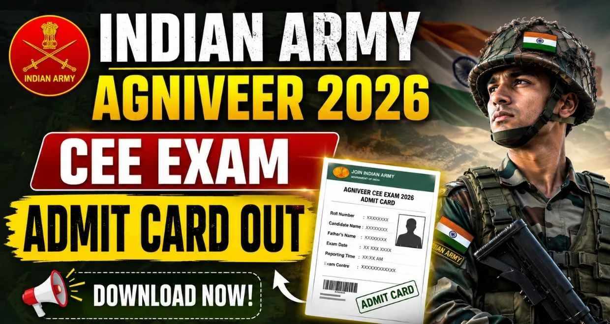 Indian army agniveer cee exam admit card out 2026