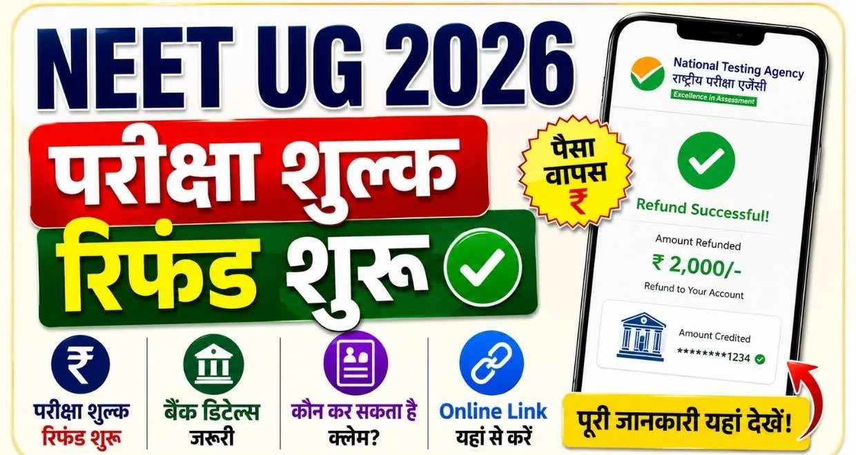 Neet ug exam fees refund link active 2026