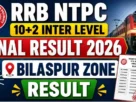 Rrb ntpc 10+2 final result out 2026