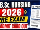 Cg vyapam pre b. Sc nursing exam admit card out