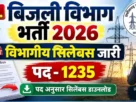Cg bijali vacancy syllabus 2026