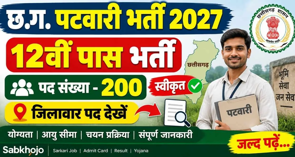 Cg patwari details official notice 2027