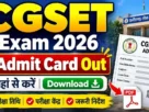 Cgset exam admit card 2026