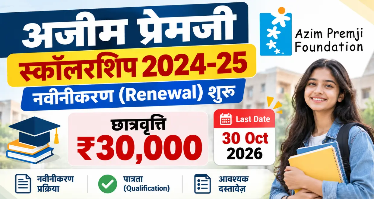 Azim Premji Scholarship Renew 2026